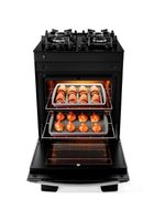 Fogão atlas 4 bocas agile up glass com mesa de vidro e acendimento automático bivolt - preto