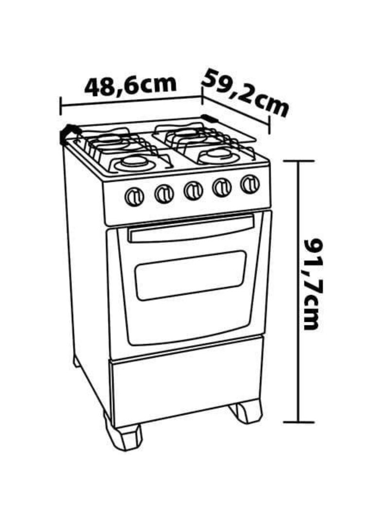 Fogão atlas 4 bocas agile up glass com mesa de vidro e acendimento automático bivolt - preto