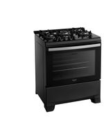 Fogão 5 bocas dako supreme glass com mesa de vidro e acendimento automático preto - bivolt