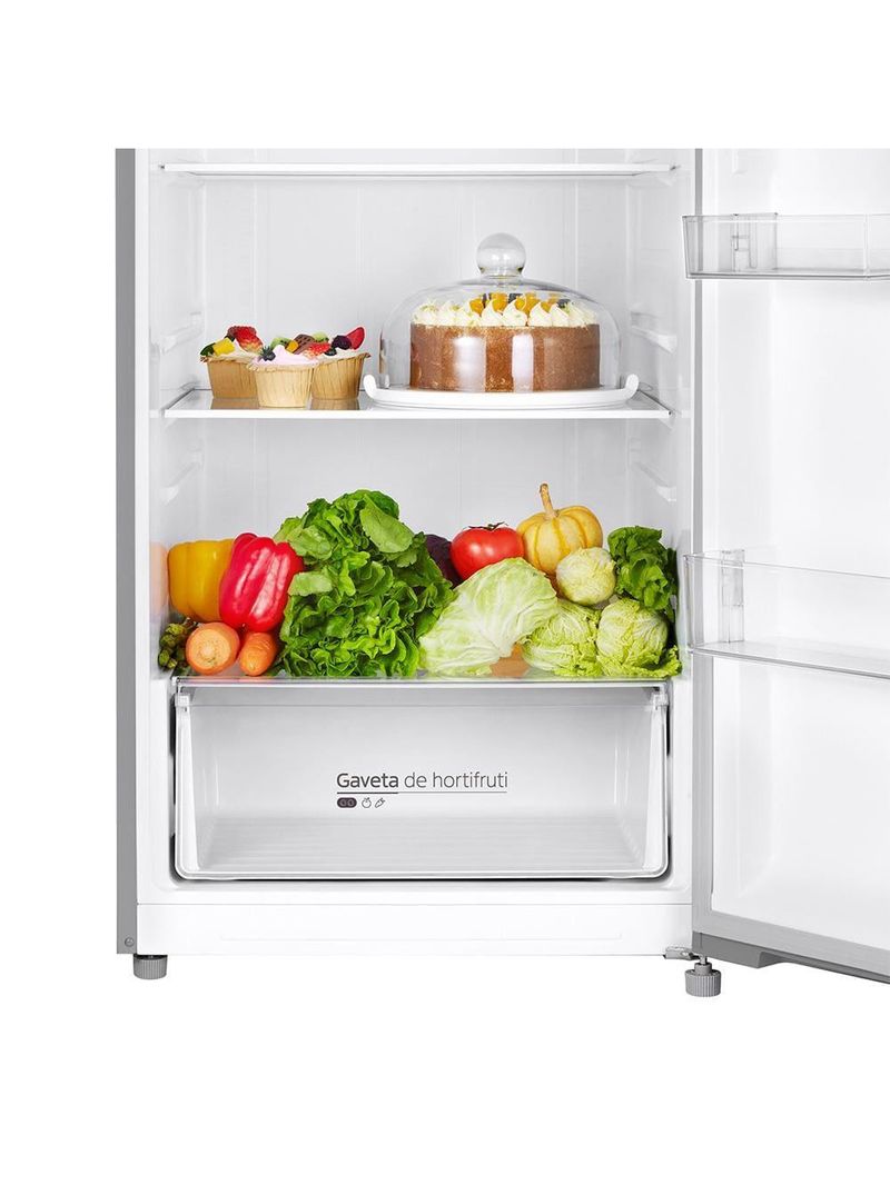 Geladeira midea duplex md-rt572evd461 frost free inox com painel touch e turbo freezer – 425 litros