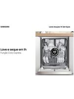 Lava-louças samsung dw60c7050fg/az 14 serviços com display de led 110v – black inox