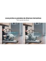 Lava-louças samsung dw60c7050fg/az 14 serviços com display de led 110v – black inox