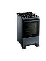 Fogão 4 bocas dako supreme timer glass com mesa de vidro e painel touch titanium – bivolt