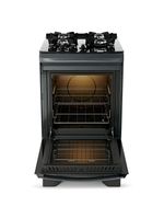 Fogão 4 bocas dako supreme timer glass com mesa de vidro e painel touch titanium – bivolt