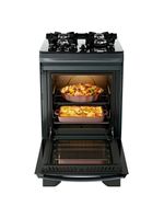 Fogão 4 bocas dako supreme timer glass com mesa de vidro e painel touch titanium – bivolt