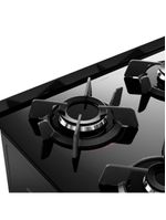 Fogão 4 bocas dako supreme timer glass com mesa de vidro e painel touch titanium – bivolt