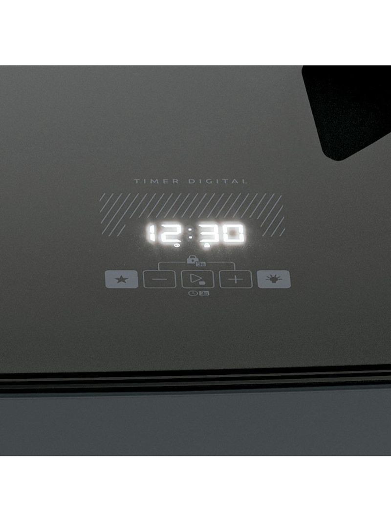 Fogão 4 bocas dako supreme timer glass com mesa de vidro e painel touch titanium – bivolt