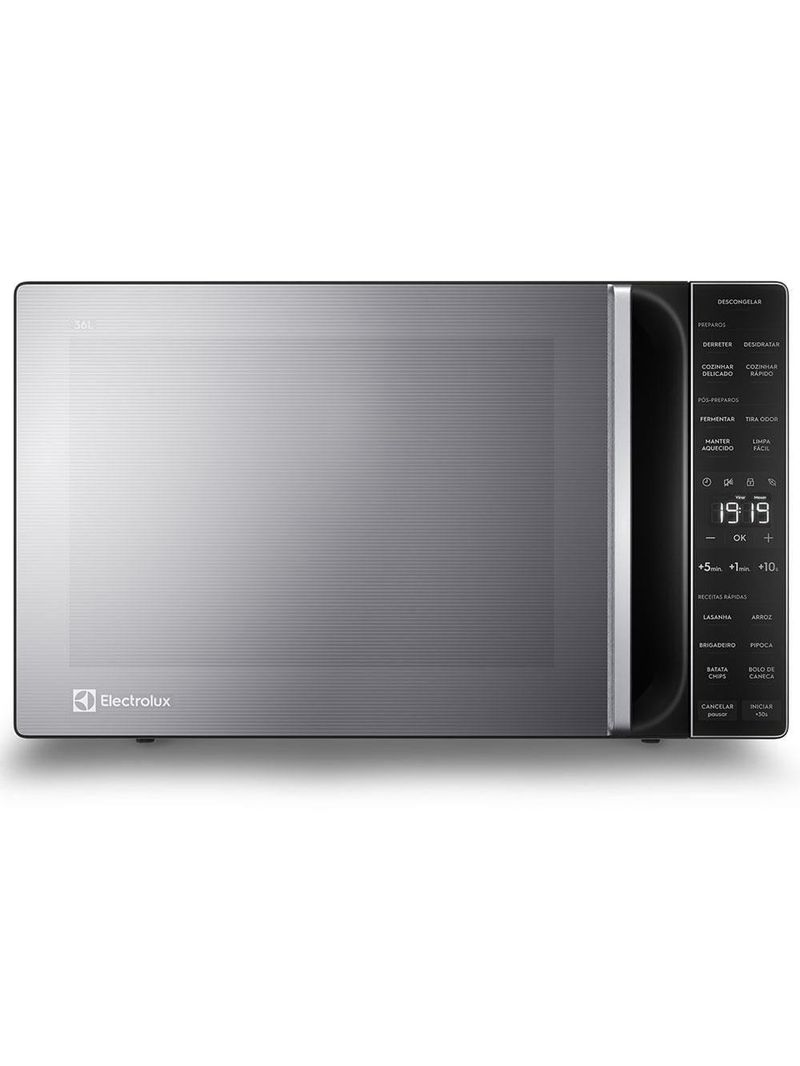 Forno de micro-ondas electrolux efficient me36s com funções fermentar e manter aquecido prata - 36l
