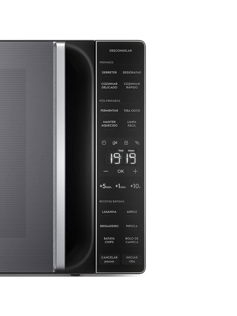 Forno de micro-ondas electrolux efficient me36s com funções fermentar e manter aquecido prata - 36l