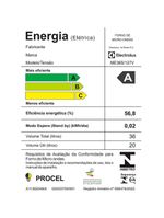 Forno de micro-ondas electrolux efficient me36s com funções fermentar e manter aquecido prata - 36l