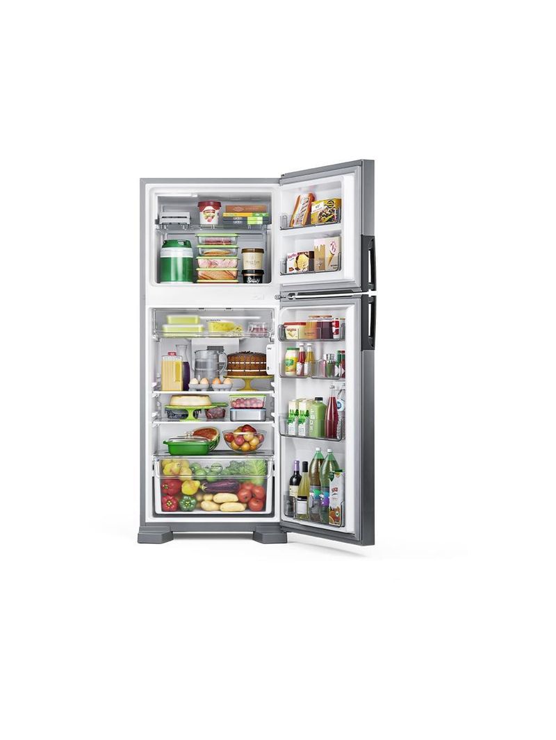 Geladeira consul frost free crm50lk duplex inox com função turbo, iluminação em led e filtro antiodor - 410 litros