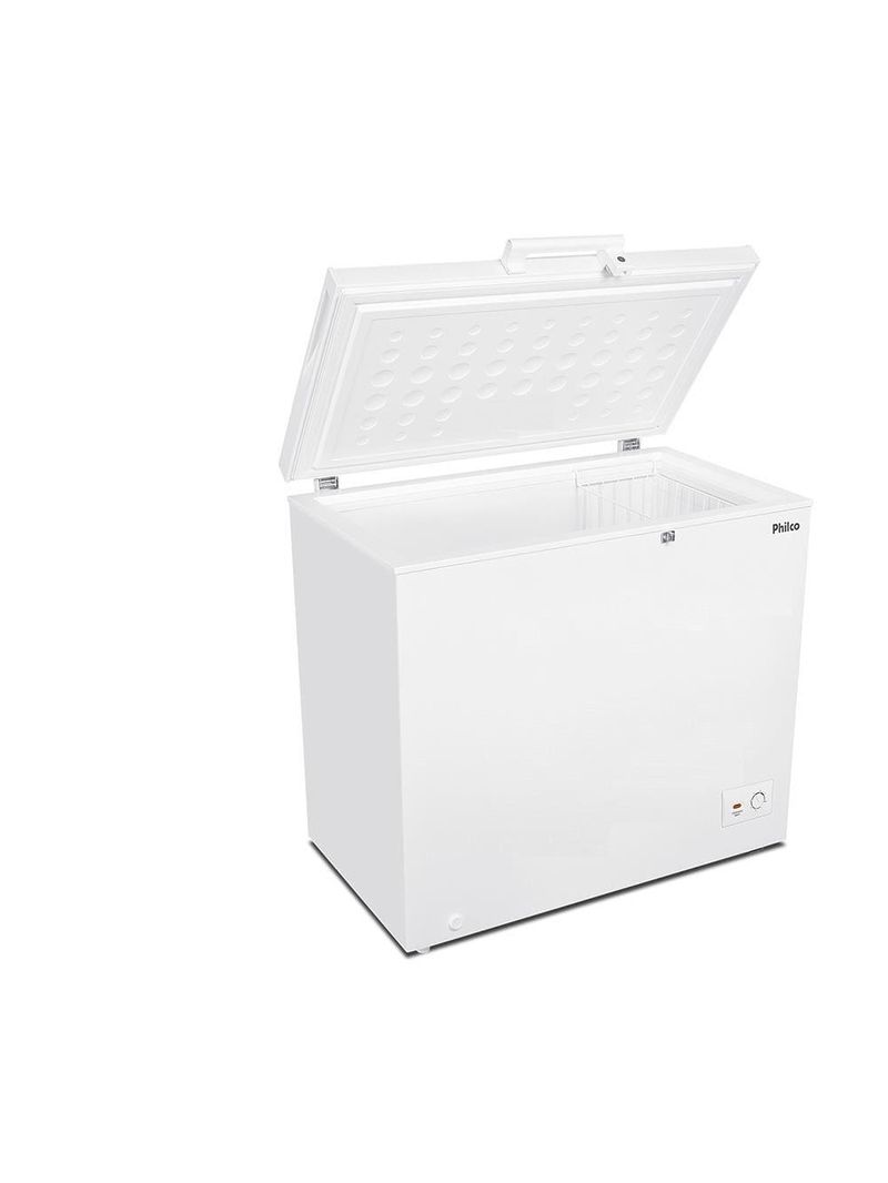Freezer horizontal philco pfh400b 371l 2 em 1 degelo manual rodízios gás r600a branco