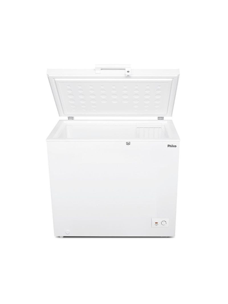 Freezer horizontal philco pfh400b 371l 2 em 1 degelo manual rodízios gás r600a branco