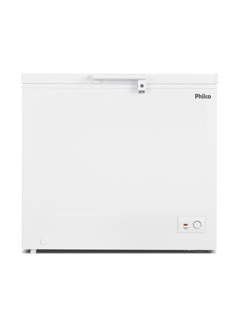 Freezer horizontal philco pfh400b 371l 2 em 1 degelo manual rodízios gás r600a branco