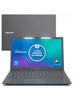 Notebook Positivo Vision C14 Intel® Celeron® Linux 4GB RAM 256GB eMMC 141” HD Lumina BAR – Cinza