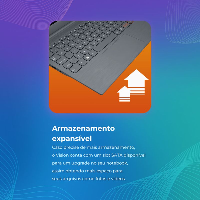 Notebook Positivo Vision C14 Intel® Celeron® Linux 4GB RAM 256GB eMMC 141” HD Lumina BAR – Cinza