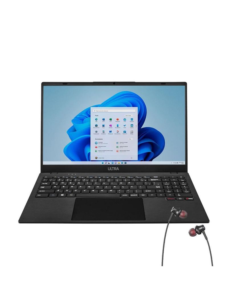 Notebook multi intel celeron n4020c 4gb ram 128gb emmc tela 15,6" hd windows 11 - ub263