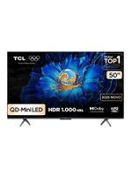 Smart tv tcl 50" 4k qd-mini led 50c6ks 60hz com sistema operacional google tv