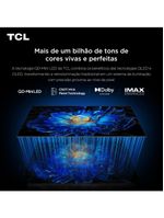 Smart tv tcl 50" 4k qd-mini led 50c6ks 60hz com sistema operacional google tv