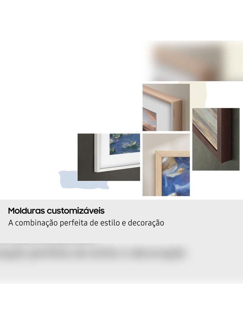 Smart tv 55” qled 4k samsung qn55ls03fagxzd the frame vision ai 2025 modo arte antirreflexo