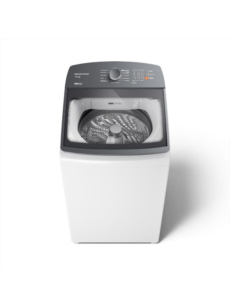Máquina de lavar brastemp bwf14ab 14kg smart sensor ciclo tira mancha cesto inox branca