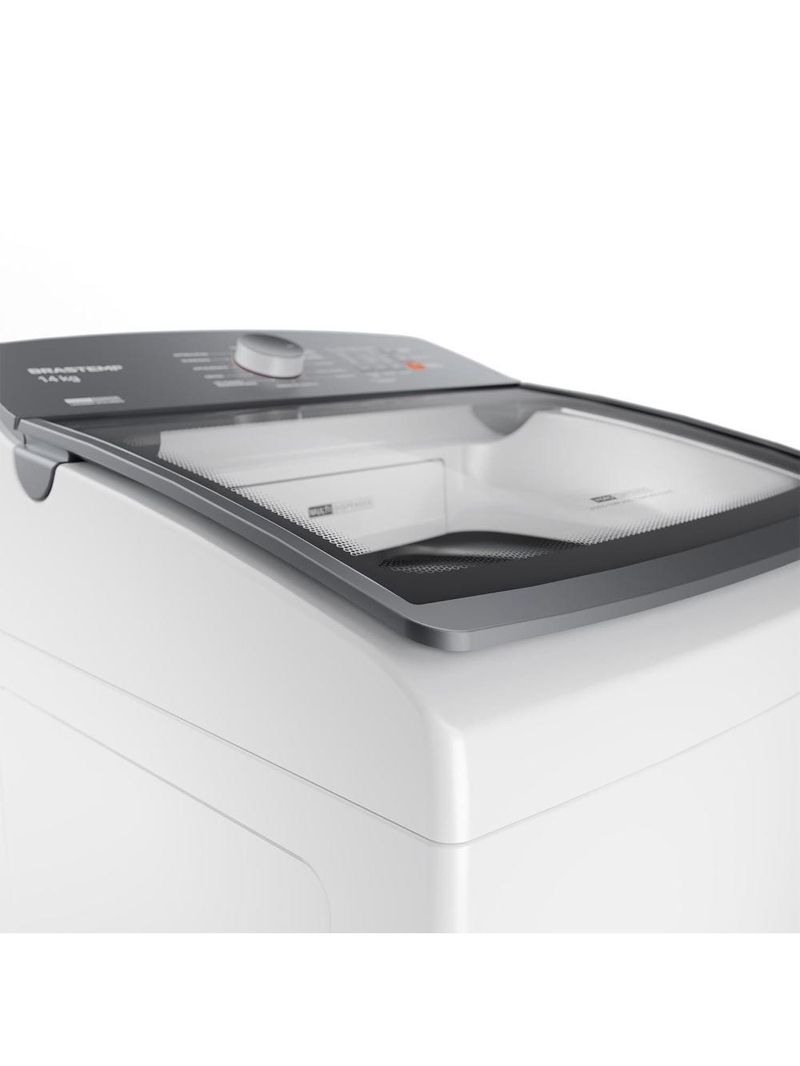 Máquina de lavar brastemp bwf14ab 14kg smart sensor ciclo tira mancha cesto inox branca
