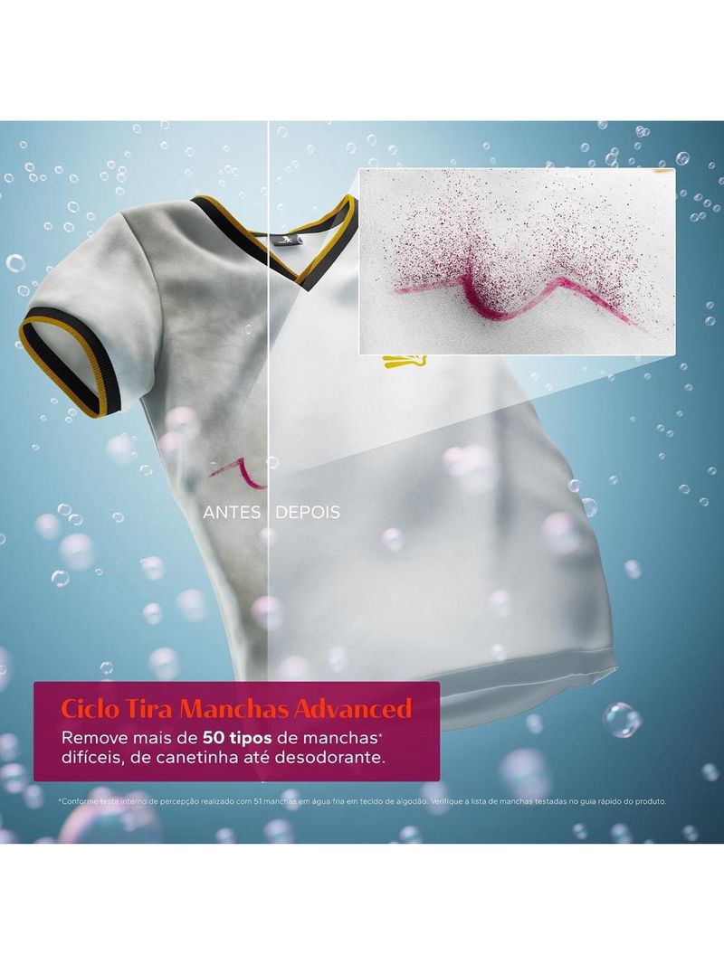 Máquina de lavar brastemp bwf14ab 14kg smart sensor ciclo tira mancha cesto inox branca