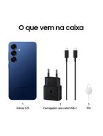 Smartphone samsung galaxy s25 5g, azul marinho 256gb, tela de 62", 12gb ram, ai inteligência artificial, ip68, snapdragon 8 elite e câmera tripla