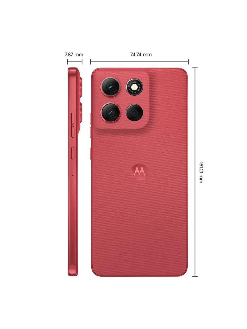 Smartphone motorola moto g86 5g tela 67" poled 256gb 8gb ram câmera 50mp 4k ip69 desbloqueado vermelho