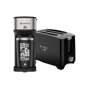 Kit Black Cadence - Cafeteira Vambora E Torradeira Croc 220V