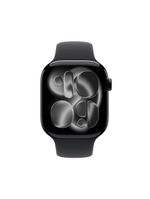 Apple watch series 11 gps 46mm preto brilhante pulseira m/g esportiva preta