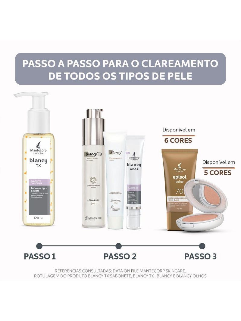 Sabonete facial clareador mantecorp skincare blancy tx cleanser