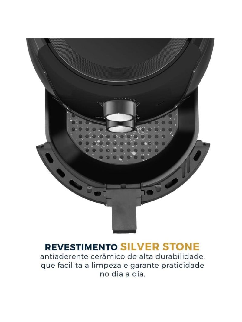 Fritadeira elétrica britânia bfr36a silverstone 4,2l 1500w air flow preta