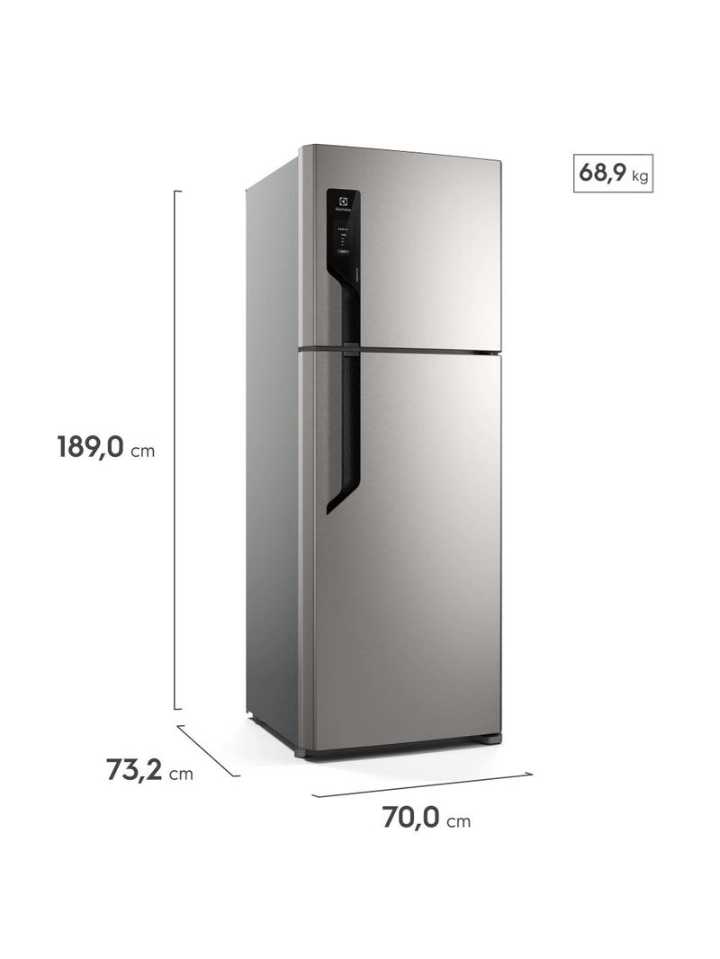 Geladeira electrolux frost free tf71s duplex efficient com autosense inox look - 480 litros
