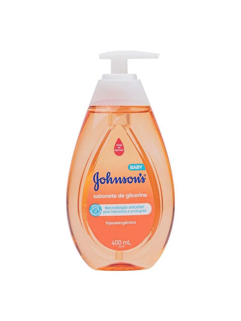 Sabonete líquido de glicerina da cabeça aos pés johnson's baby