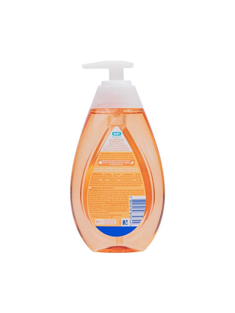 Sabonete líquido de glicerina da cabeça aos pés johnson's baby