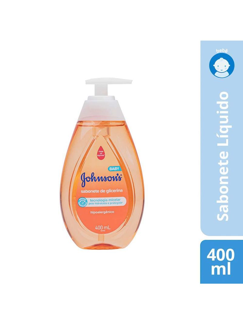 Sabonete líquido de glicerina da cabeça aos pés johnson's baby