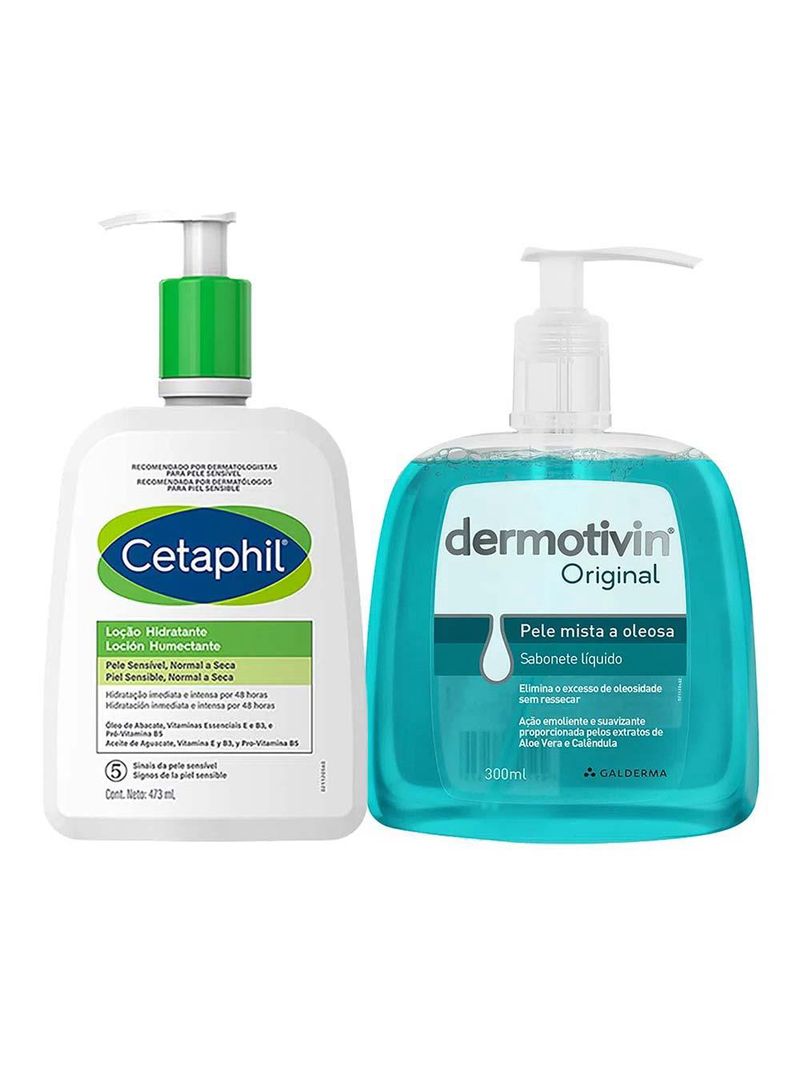Cetaphil kit – loção hidratante + sabonete líquido