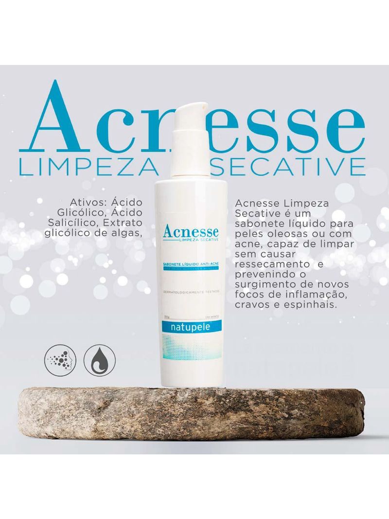 Sabonete facial natupele acnesse limpeza secative