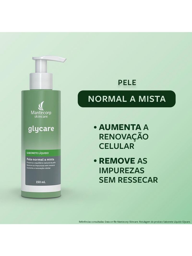 Sabonete líquido facial mantecorp glycare