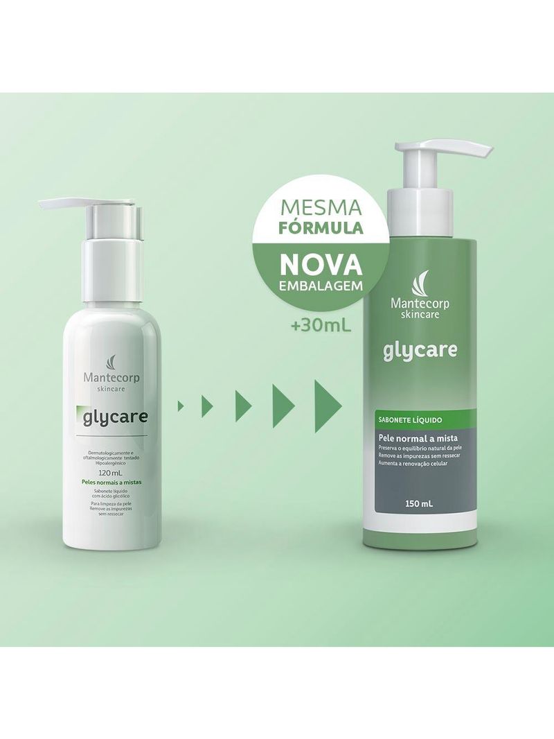Sabonete líquido facial mantecorp glycare
