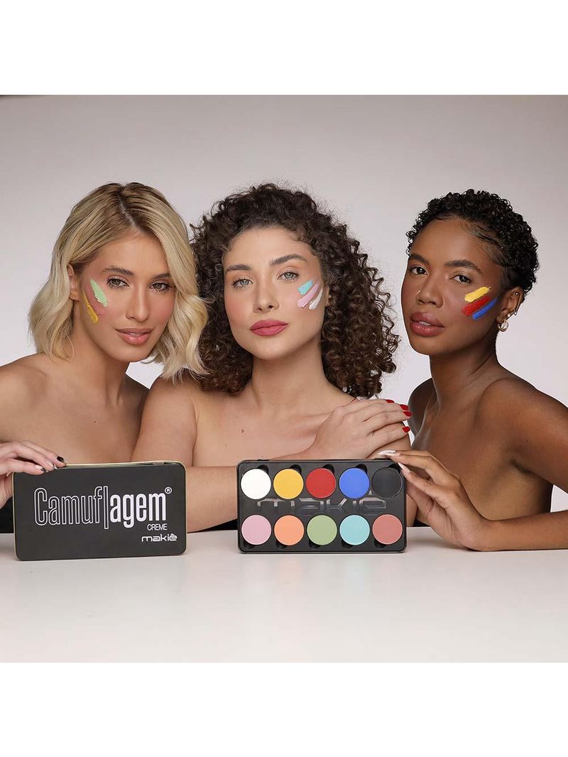 Estojo de corretivos makiê - camuflagem mapa das cores