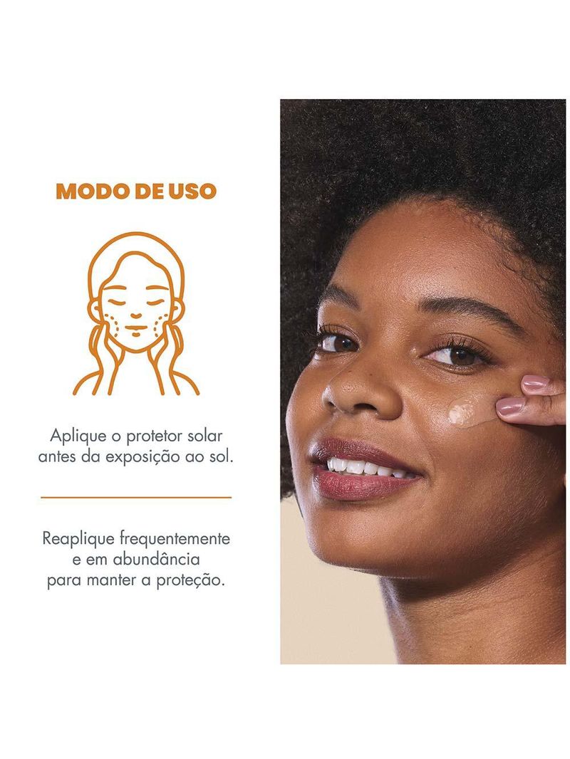 Protetor solar facial com cor antioleosidade avène cleanance uv fps70