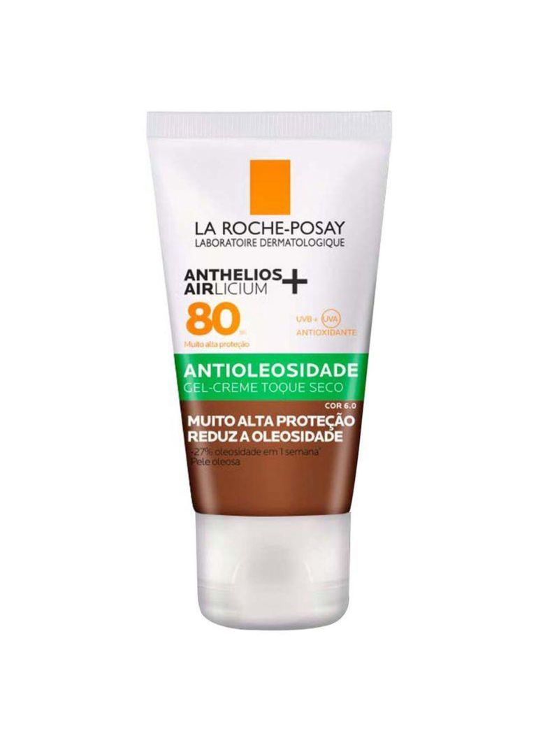Protetor solar facial com cor la roche posay anthelios airlicium+ fps80