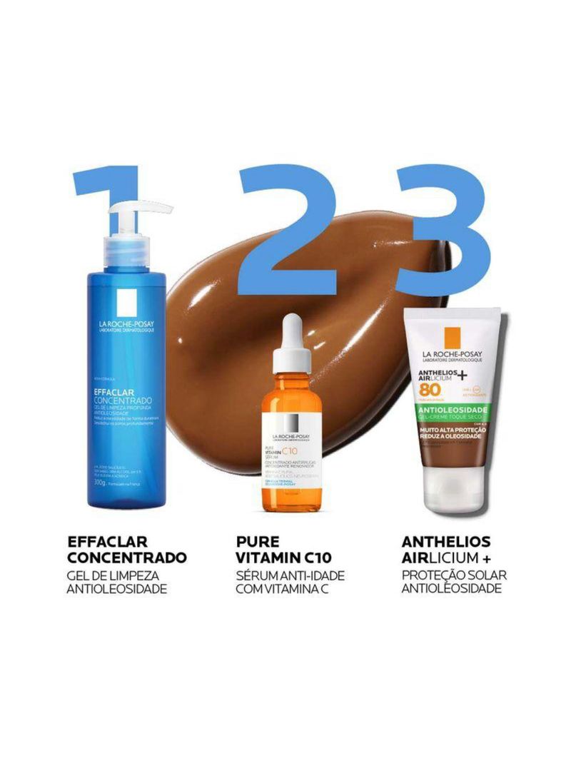 Protetor solar facial com cor la roche posay anthelios airlicium+ fps80