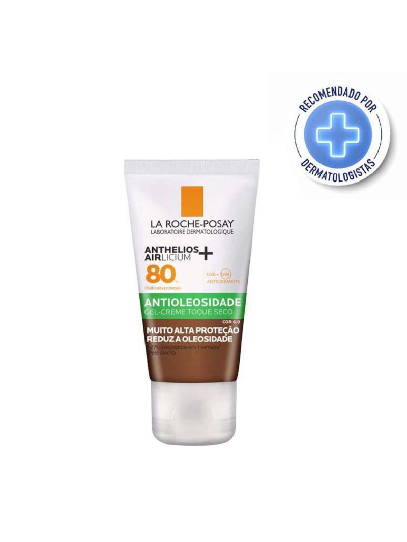 Protetor solar facial com cor la roche posay anthelios airlicium+ fps80
