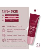Protetor solar facial antioleosidade niina secrets by eudora fps70