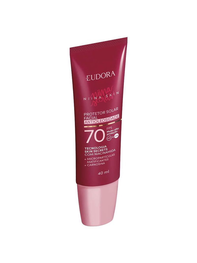 Protetor solar facial antioleosidade niina secrets by eudora fps70