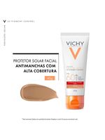 Protetor solar facial com cor vichy capital soleil - uv pigment control fps60