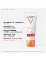 Protetor solar facial com cor vichy capital soleil - uv pigment control fps60